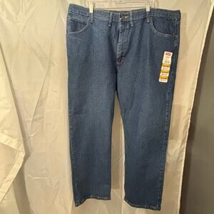 Wrangler 5 Star Regular Fit Straight Leg Jeans Men’s 44x30 Blue Denim NWT